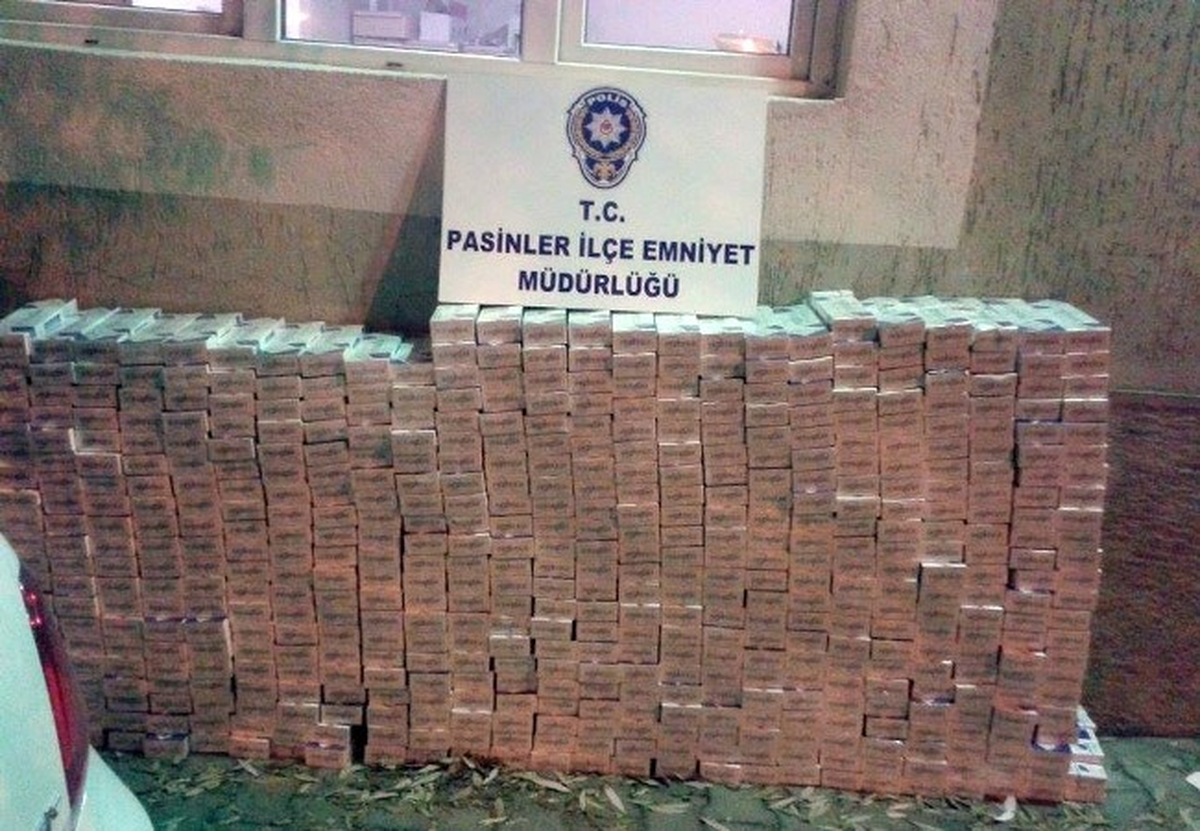 Pasinler\'de 110 Bin Paket Kaçak Sigara Ele Geçirildi