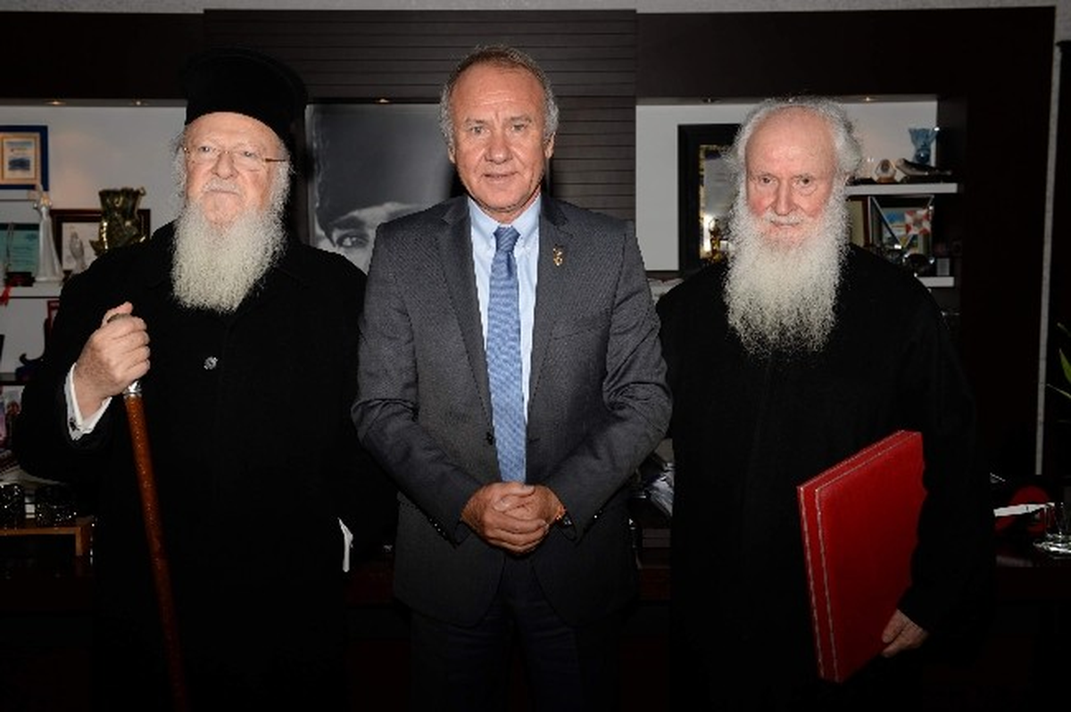 Patrik I. Bartholomeos Başkan Evcilmen\'i Ziyaret Etti