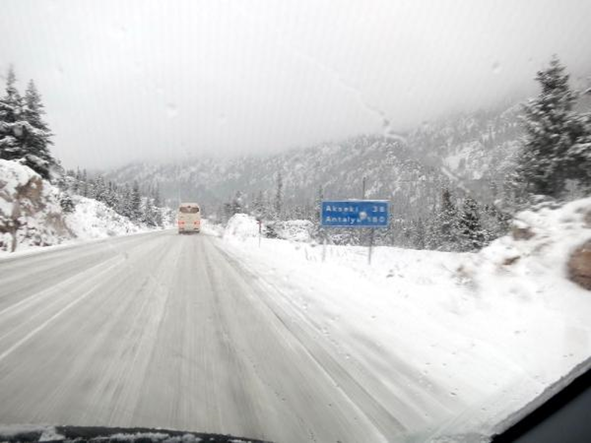 Akseki- Şeydişehir Karayolunda Kar