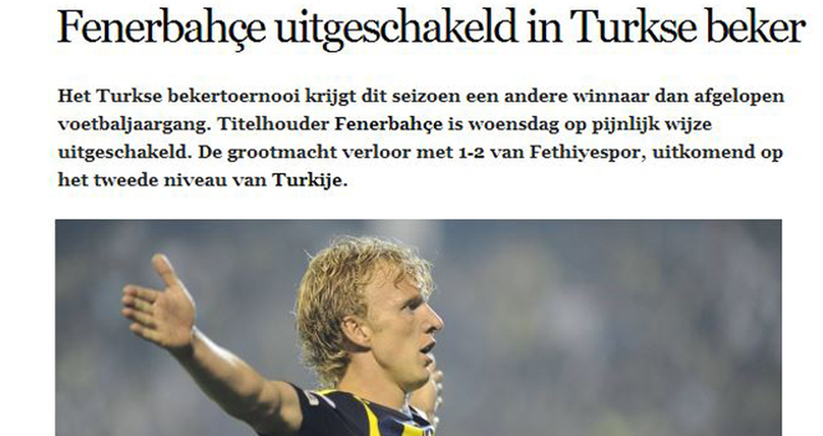 Hollanda Basını Fethiyespor-Fenerbahçe Maçını Yazdı