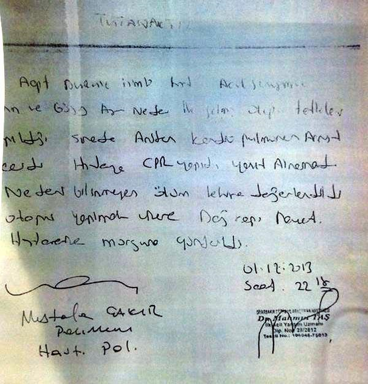 Muayene Sırasında Ölen Çobanın Kanında Uyuşturucu Bulundu