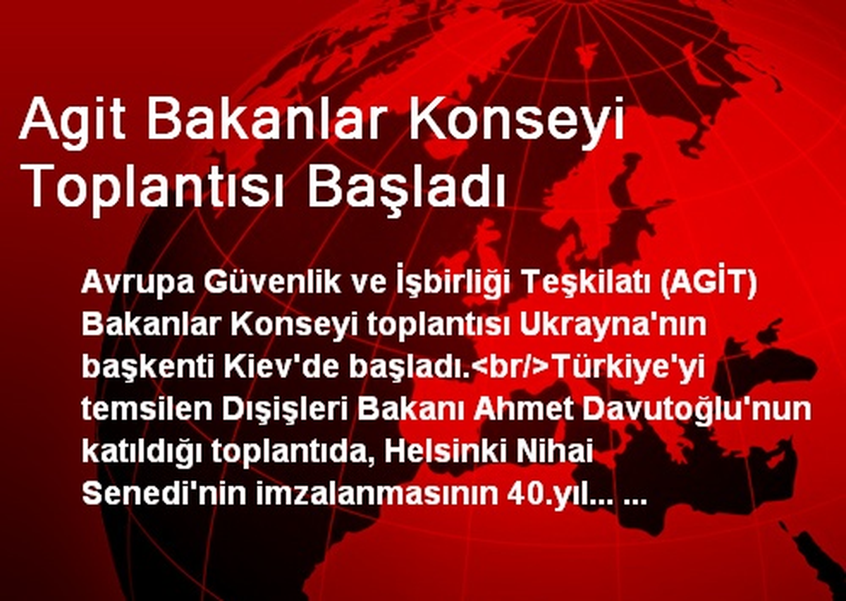 Agit Bakanlar Konseyi Toplantısı Başladı