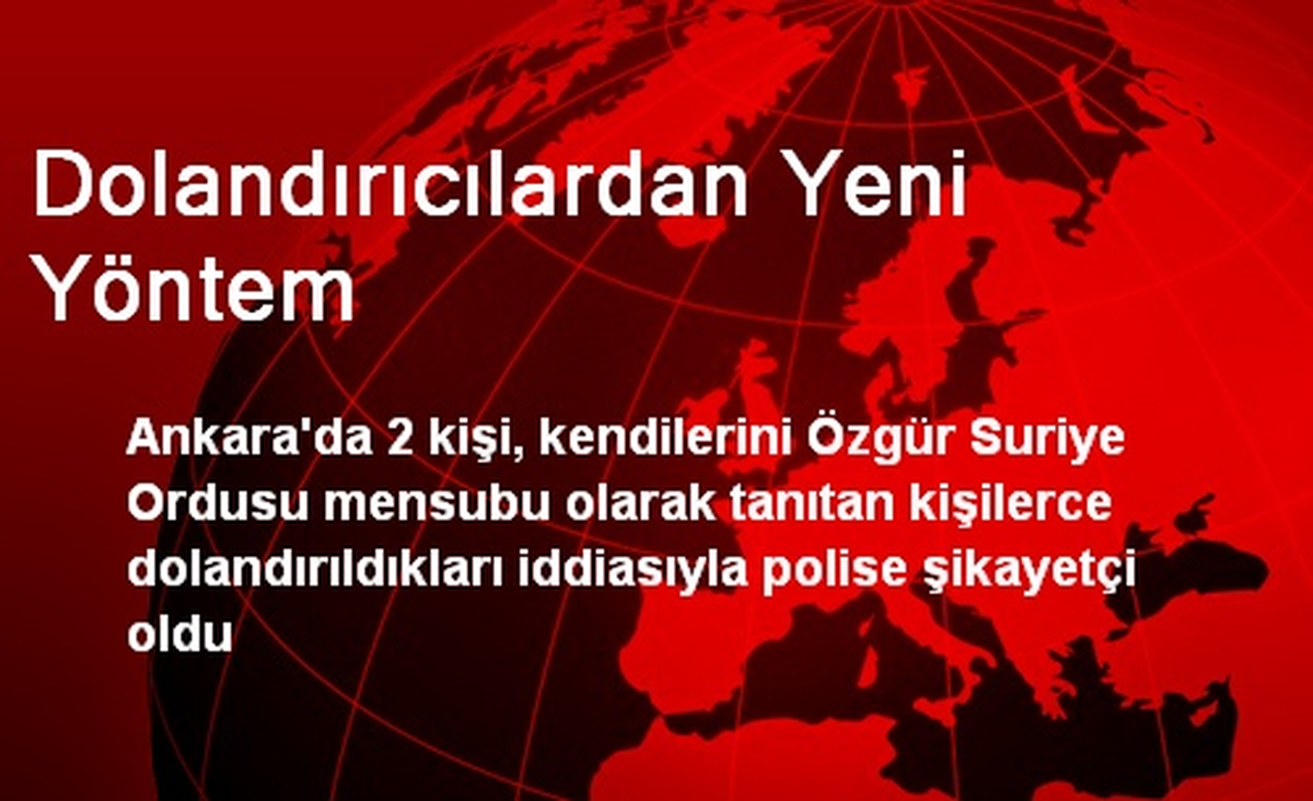 Dolandırıcılardan Yeni Yöntem