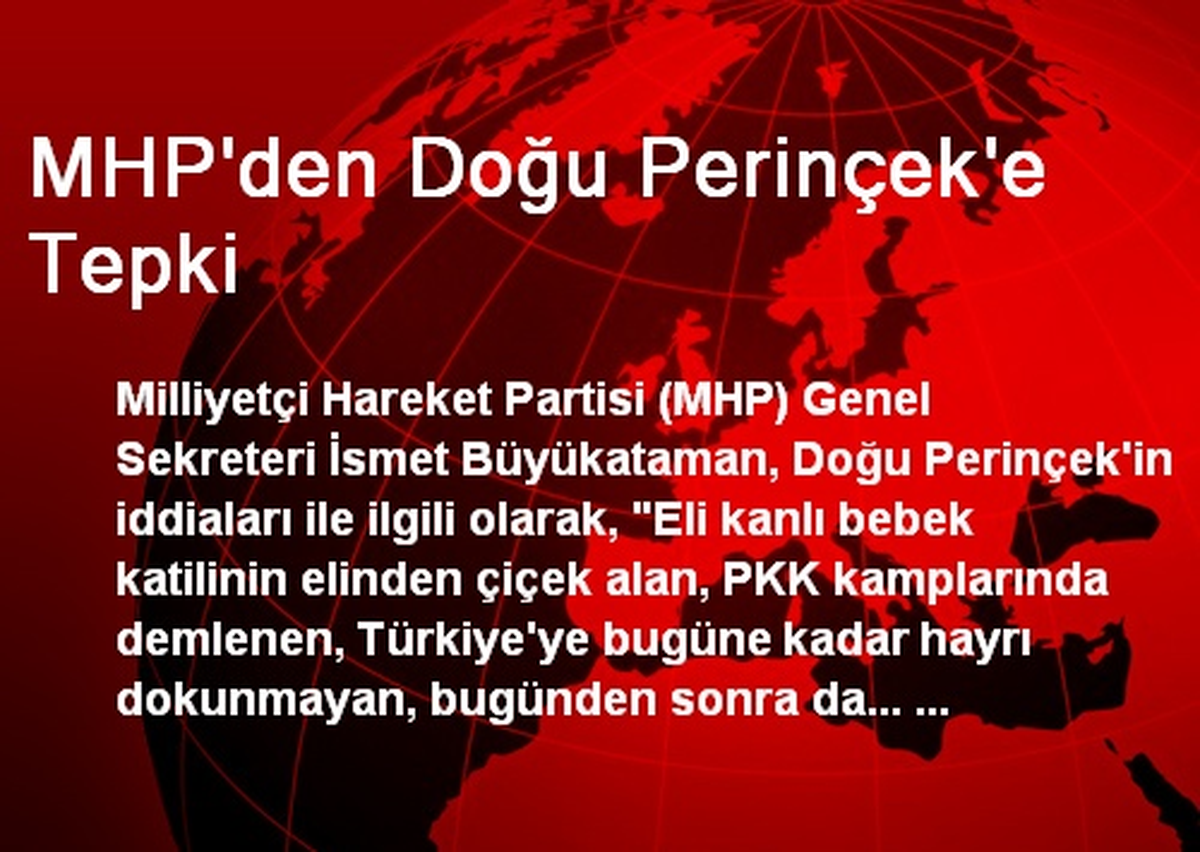 MHP\'den Doğu Perinçek\'e Tepki