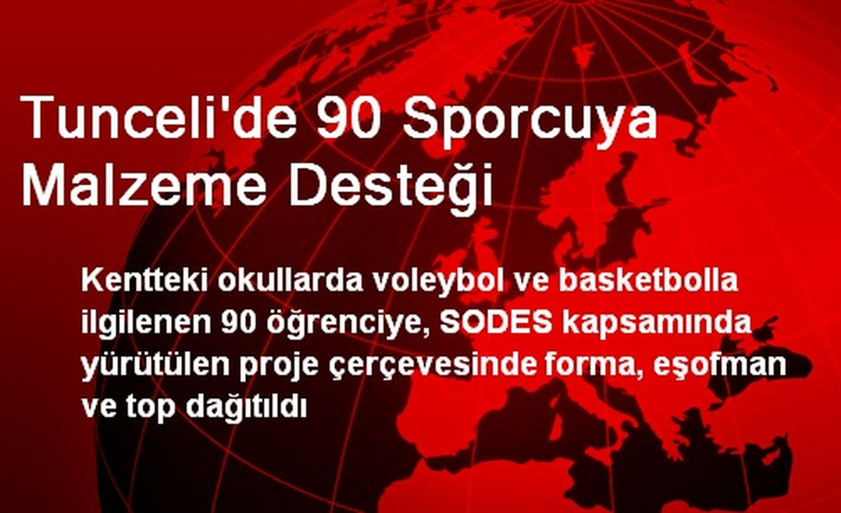 Tunceli\'de 90 Sporcuya Malzeme Desteği