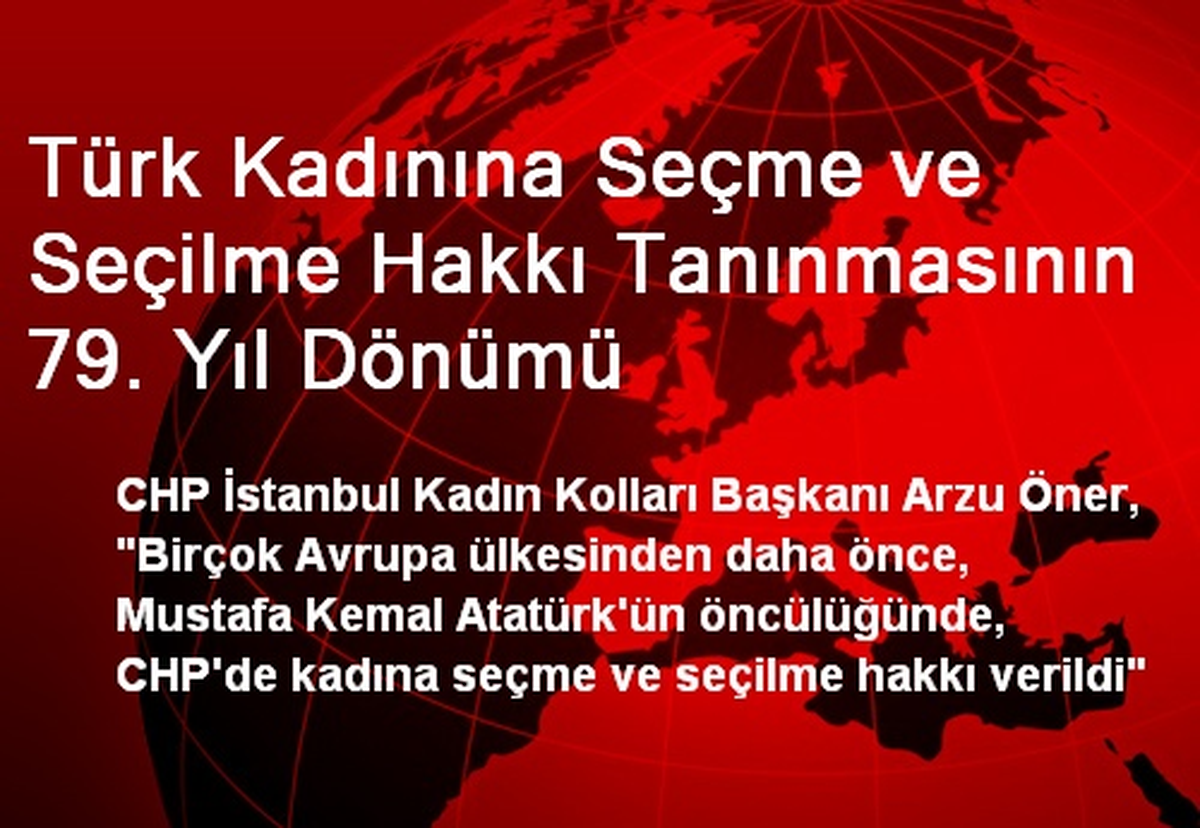Türk Kadınına Seçme ve Seçilme Hakkı Tanınmasının 79. Yıl Dönümü