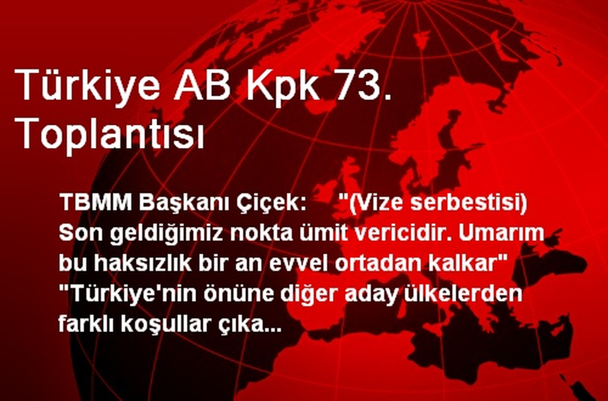 Türkiye AB Kpk 73. Toplantısı