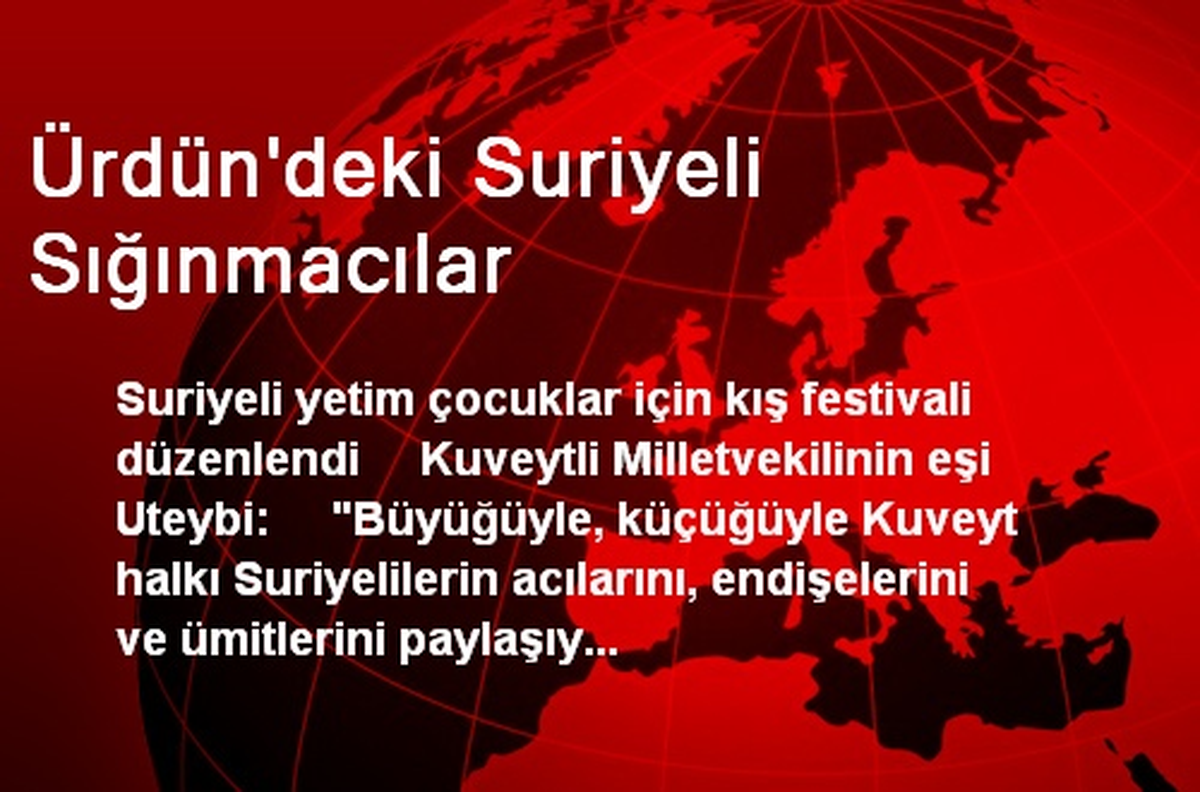 Ürdün\'deki Suriyeli Sığınmacılar