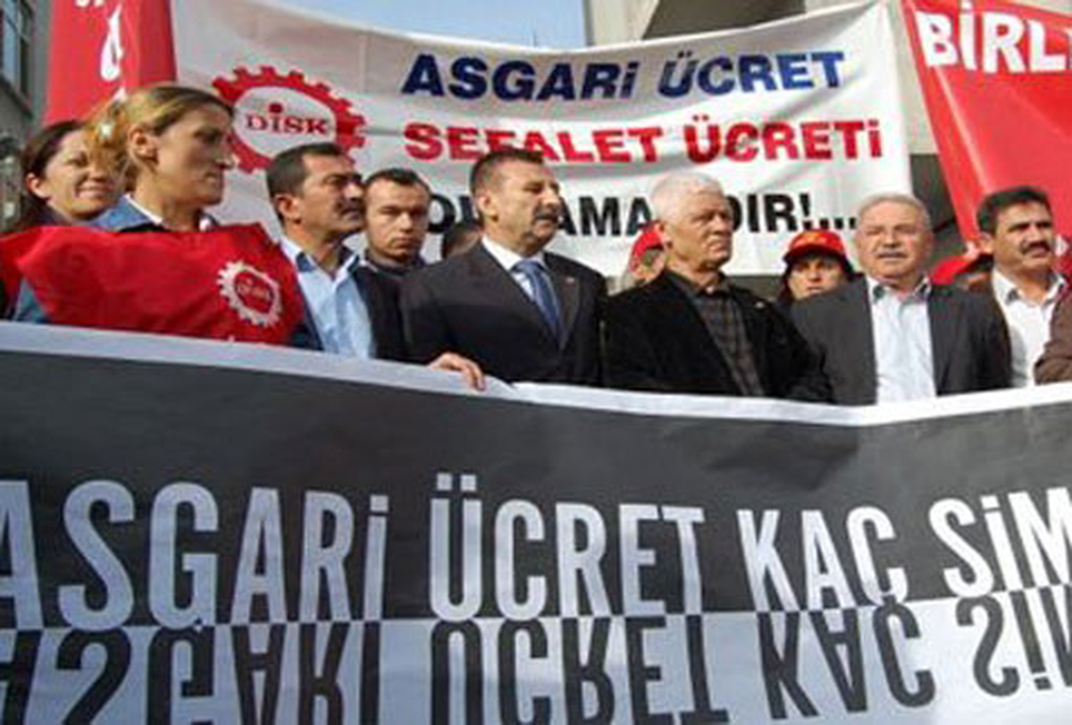 Disk\'ten Asgari Ücret Protestosu