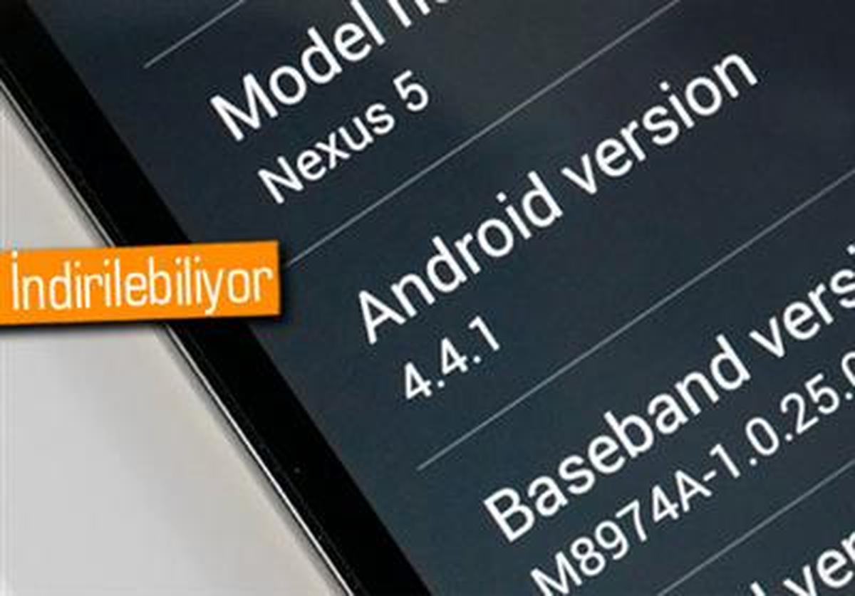 Nexus 5 İçin Android 4.4.1 Geldi