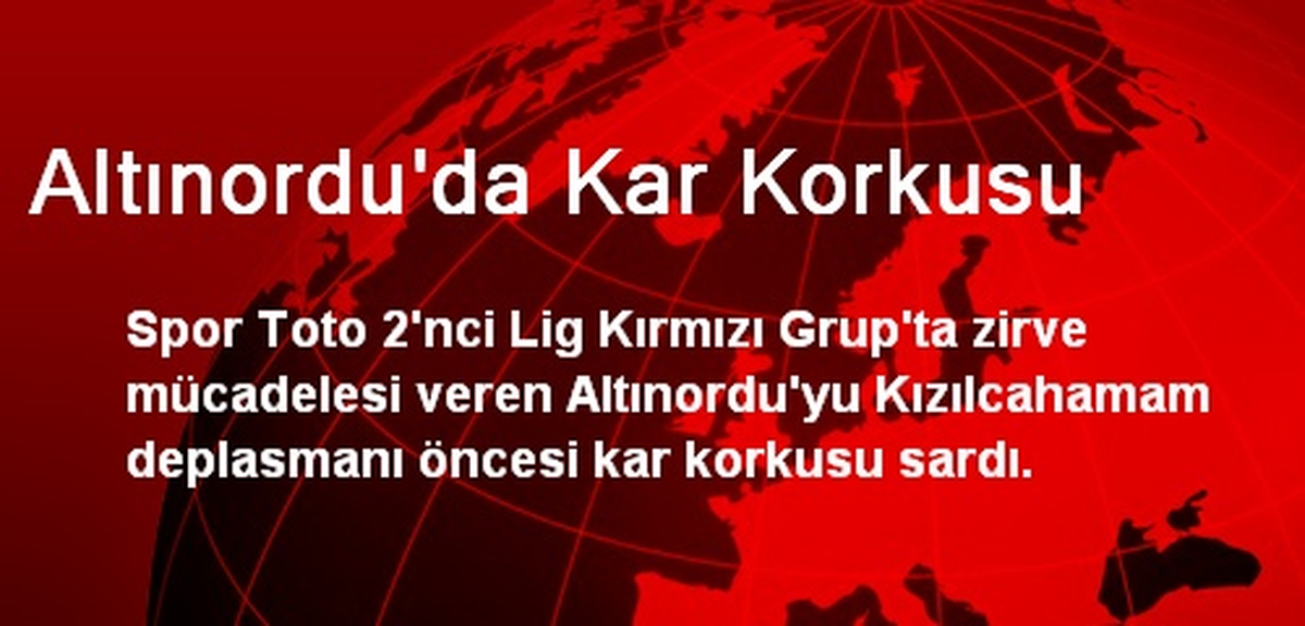 Altınordu\'da Kar Korkusu