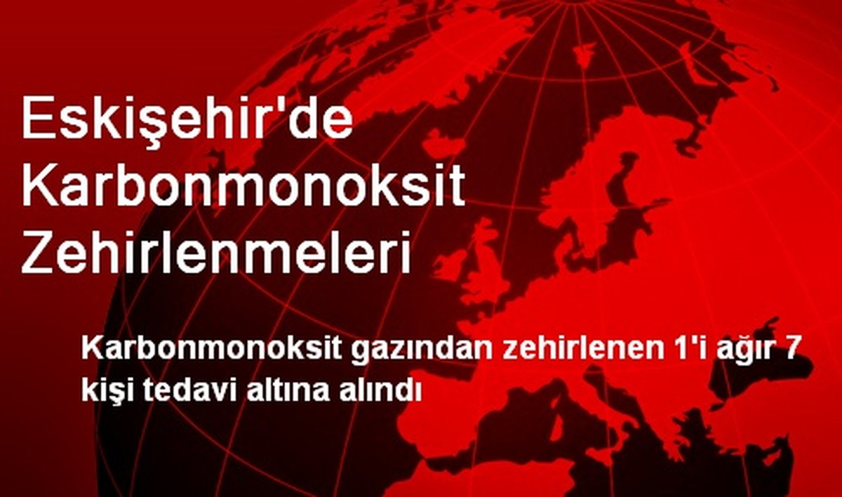 Eskişehir\'de Karbonmonoksit Zehirlenmeleri