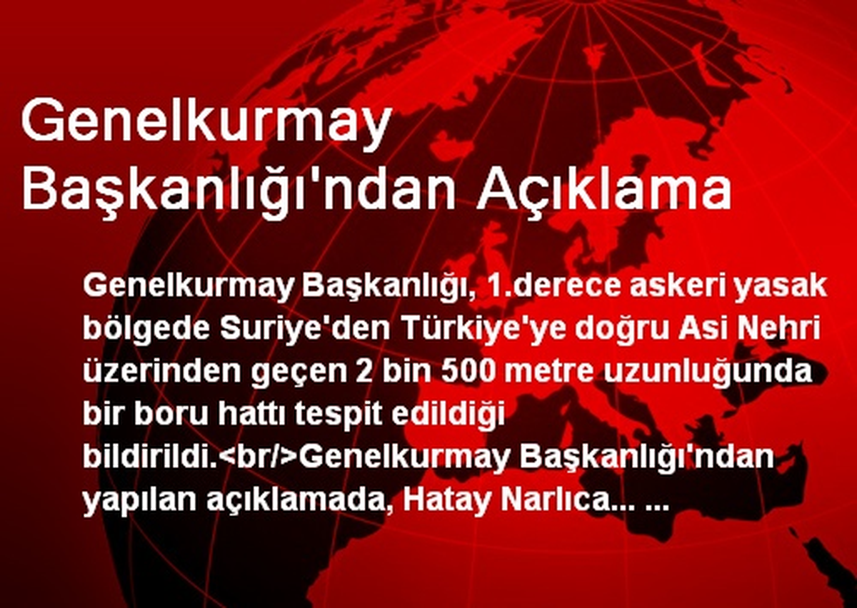 Genelkurmay Başkanlığı\'ndan Açıklama
