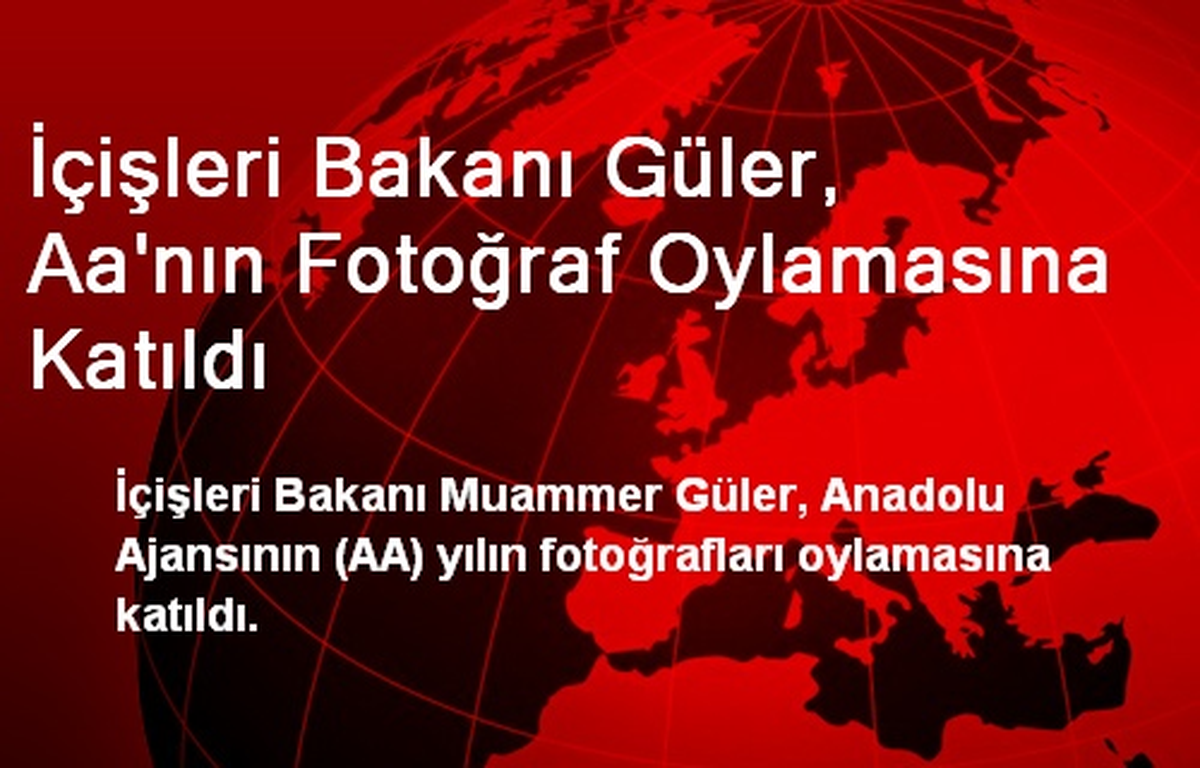 İçişleri Bakanı Güler, AA\'nın Fotoğraf Oylamasına Katıldı