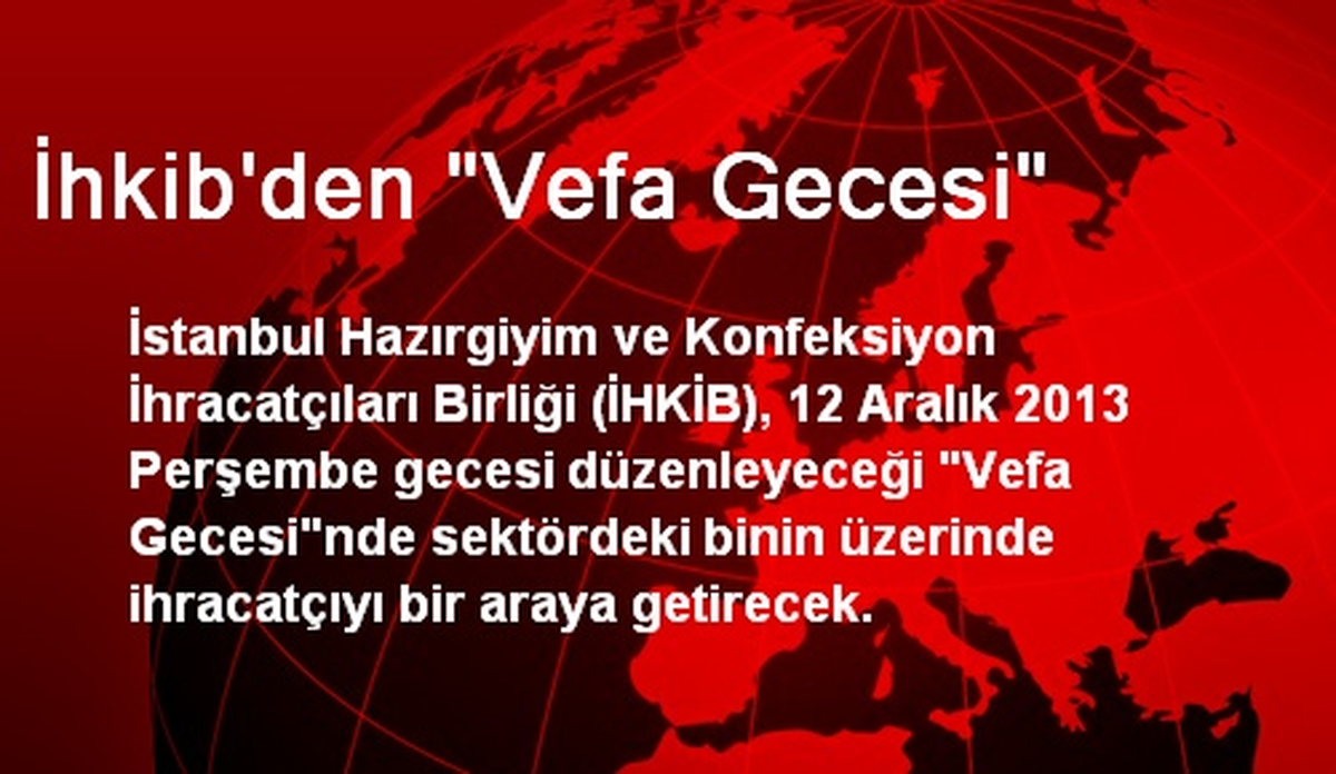 İhkib\'den "Vefa Gecesi"