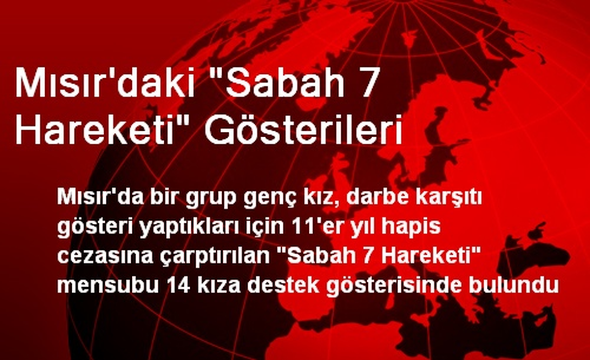 Mısır\'daki "Sabah 7 Hareketi" Gösterileri