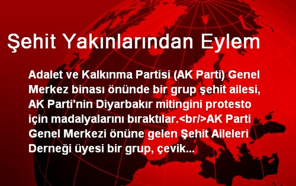 Şehit Yakınlarından Eylem