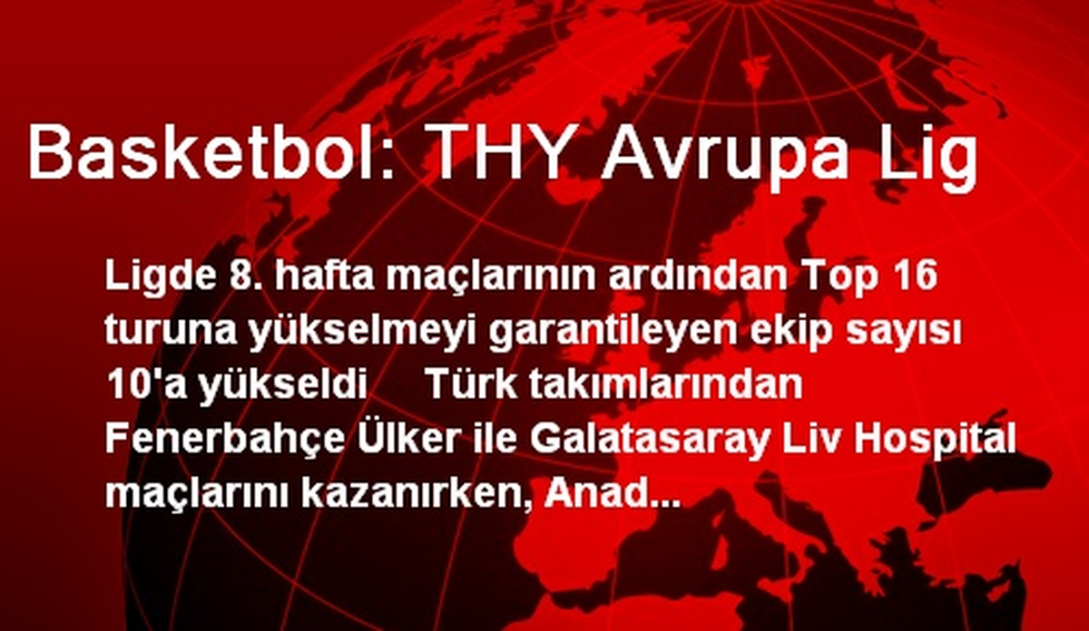 Basketbol: THY Avrupa Lig