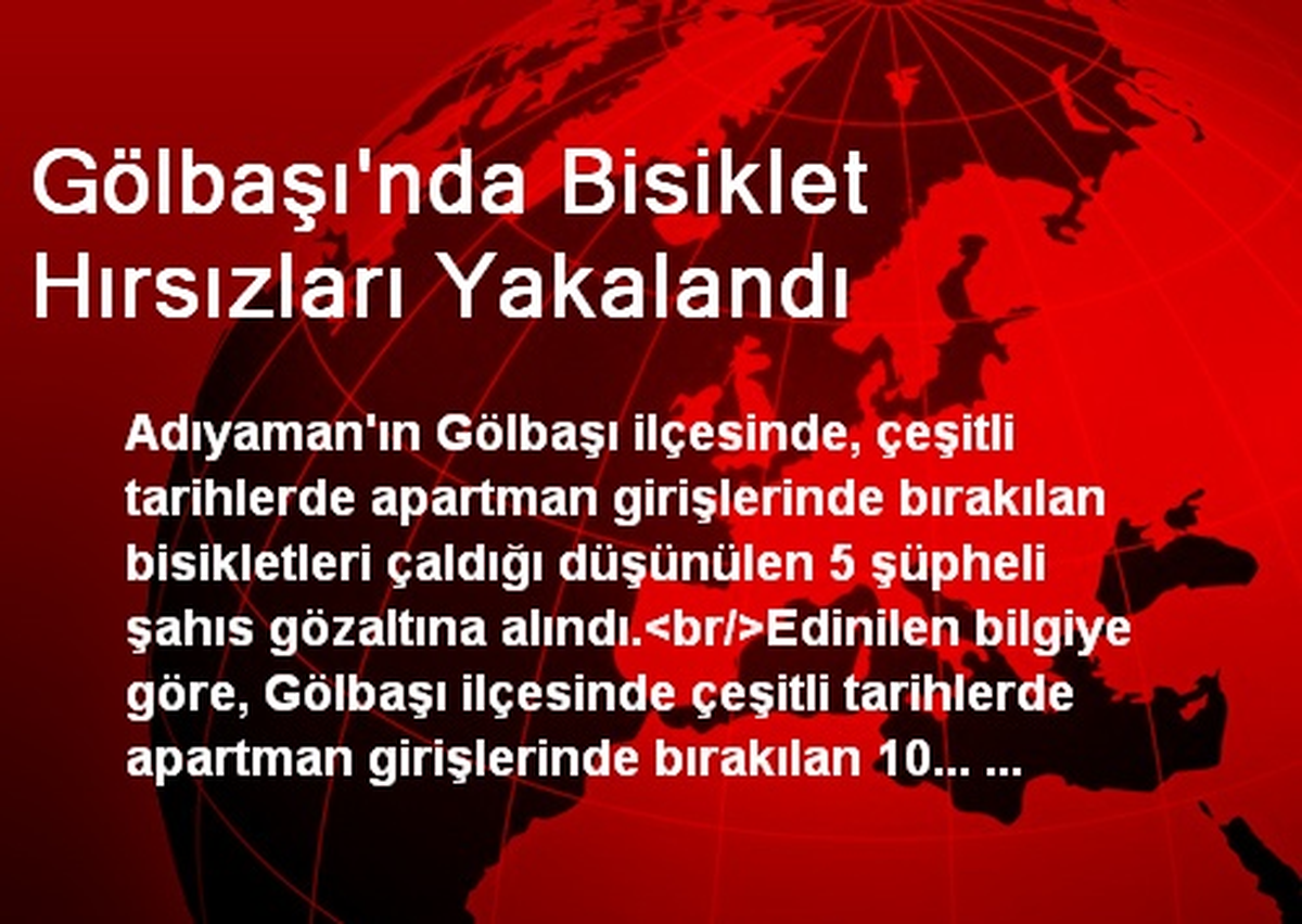 Gölbaşı\'nda Bisiklet Hırsızları Yakalandı