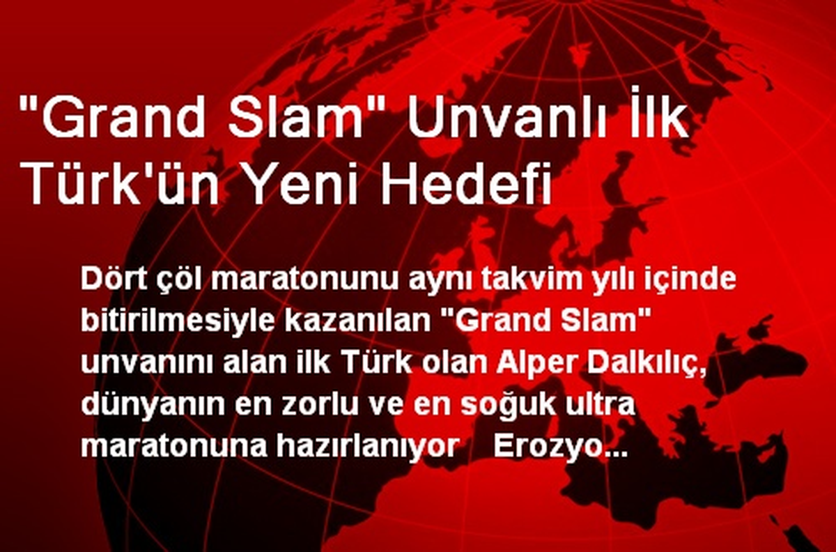 "Grand Slam" Unvanlı İlk Türk\'ün Yeni Hedefi