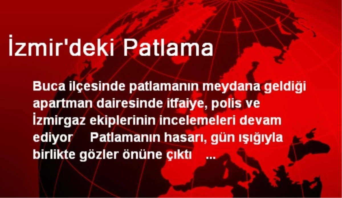 İzmir\'deki Patlama