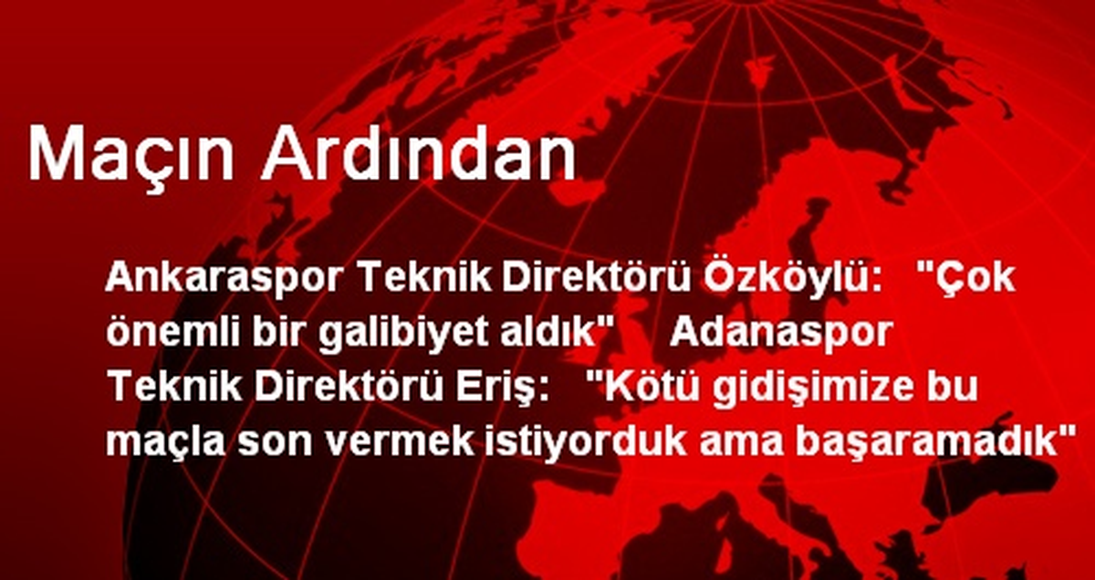 Teknik Direktör Özköylü: Çok Önemli Bir Galibiyet Aldık