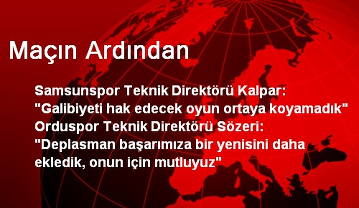 Teknik Direktör Kalpar: Galibiyeti Hak Edecek Oyun Oynamadık