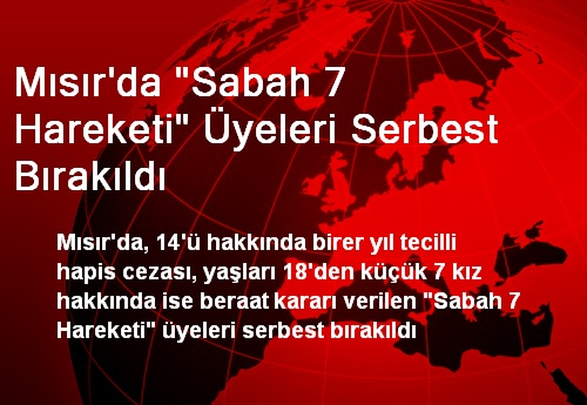 Mısır\'da "Sabah 7 Hareketi" Üyeleri Serbest Bırakıldı