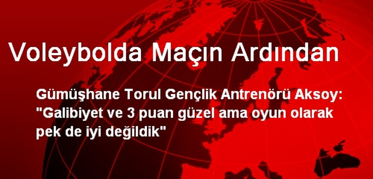 Voleybolda Maçın Ardından