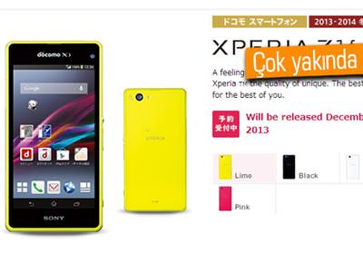 Sony Xperia Z1 Mini Satışa Sunulmaya Hazır