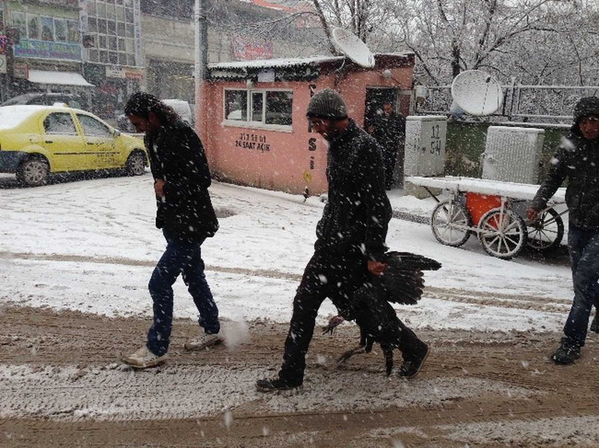 Doğubayazıt\'ta Kar Yağışı