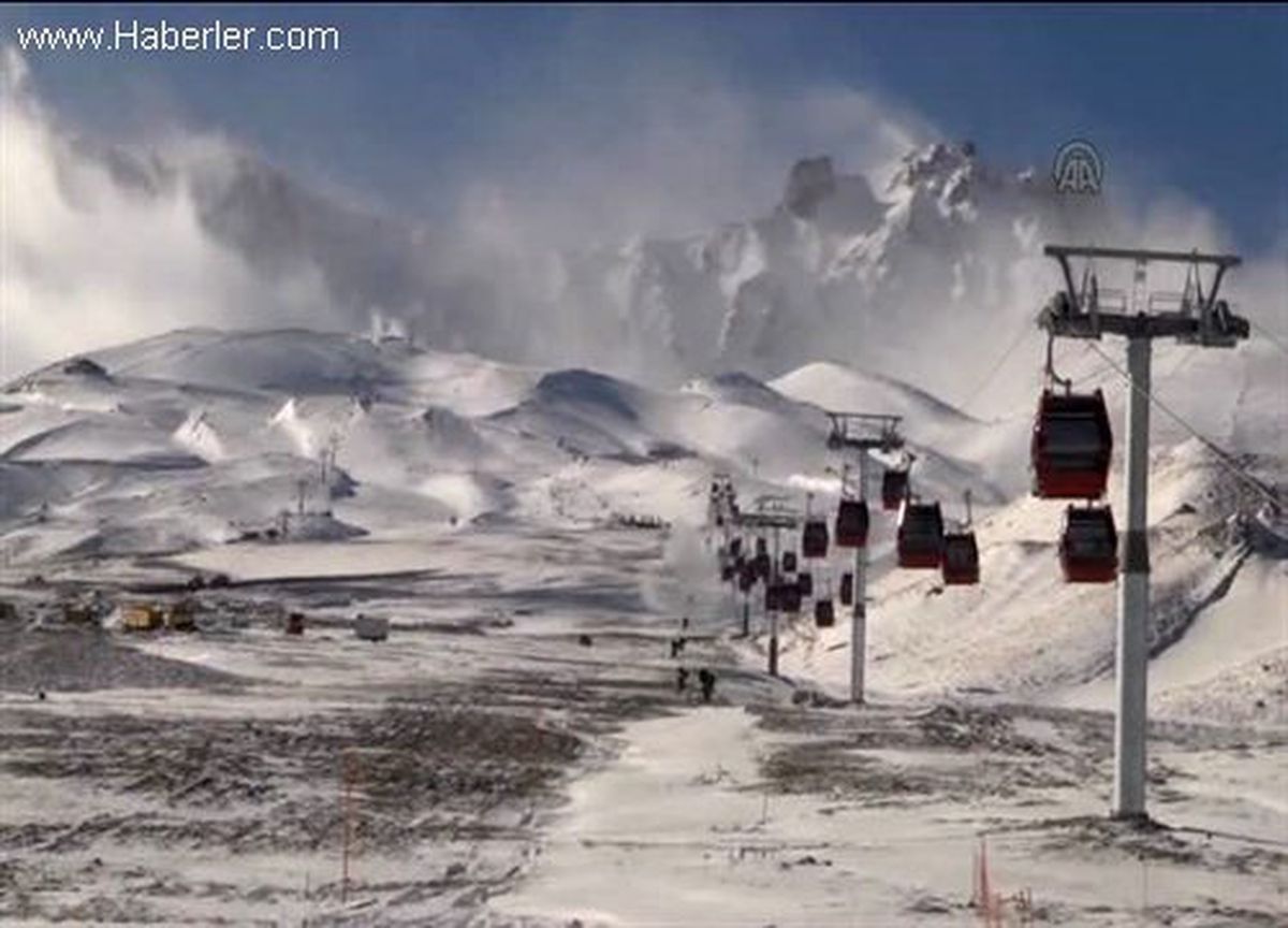 Erciyes\'te Kar Kalınlığı 50 Santime Ulaştı