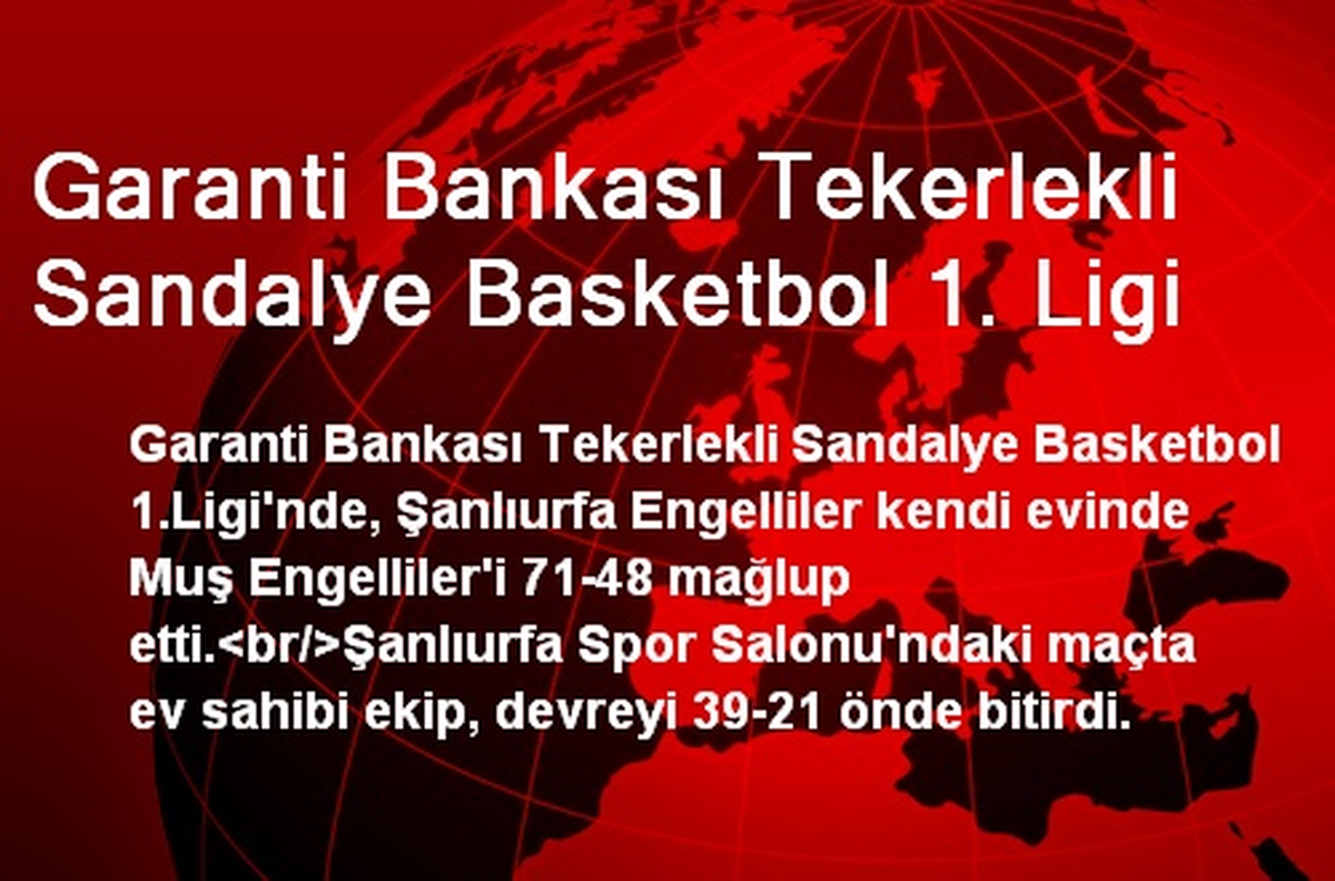 Garanti Bankası Tekerlekli Sandalye Basketbol 1. Ligi