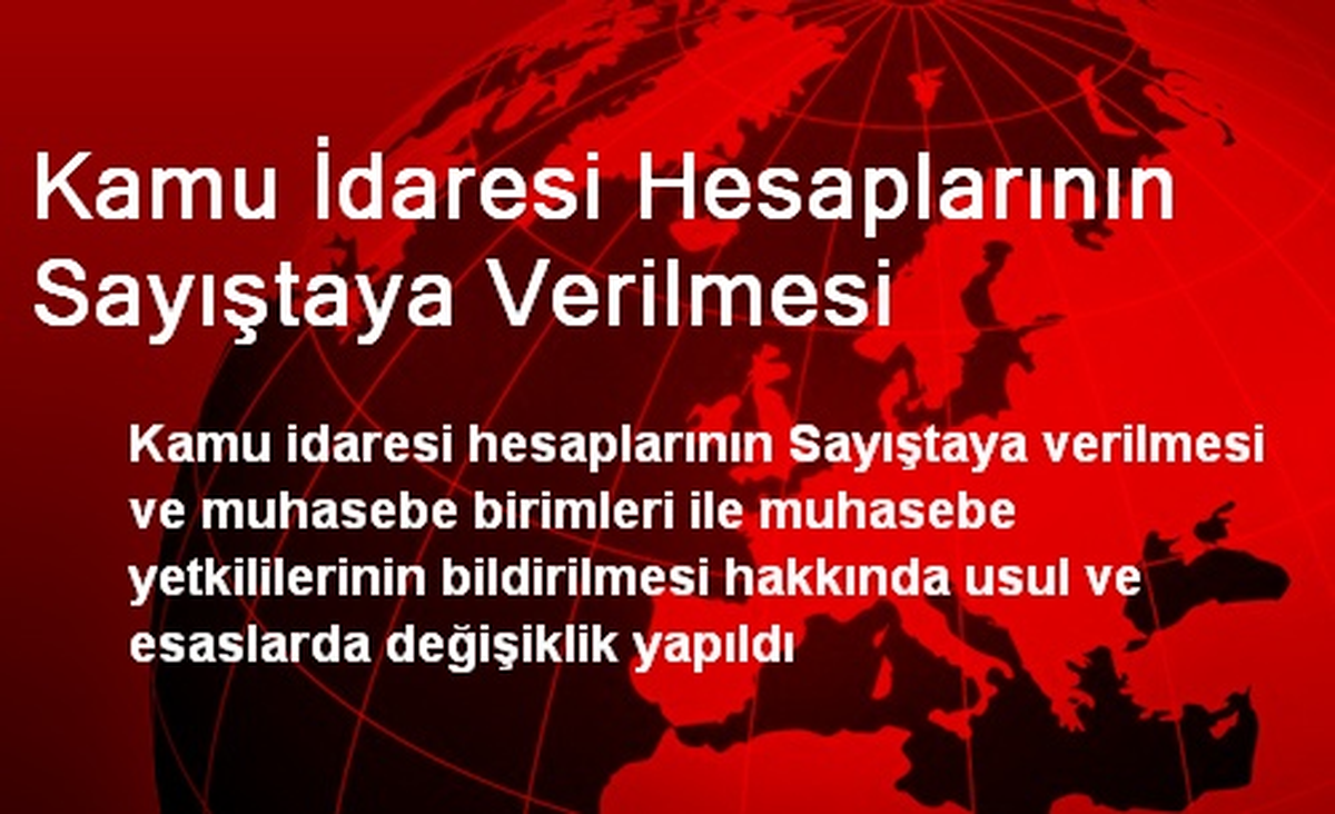 Kamu İdaresi Hesaplarının Sayıştaya Verilmesi