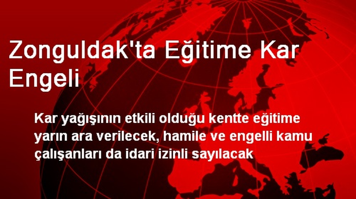 Zonguldak\'ta Eğitime Kar Engeli