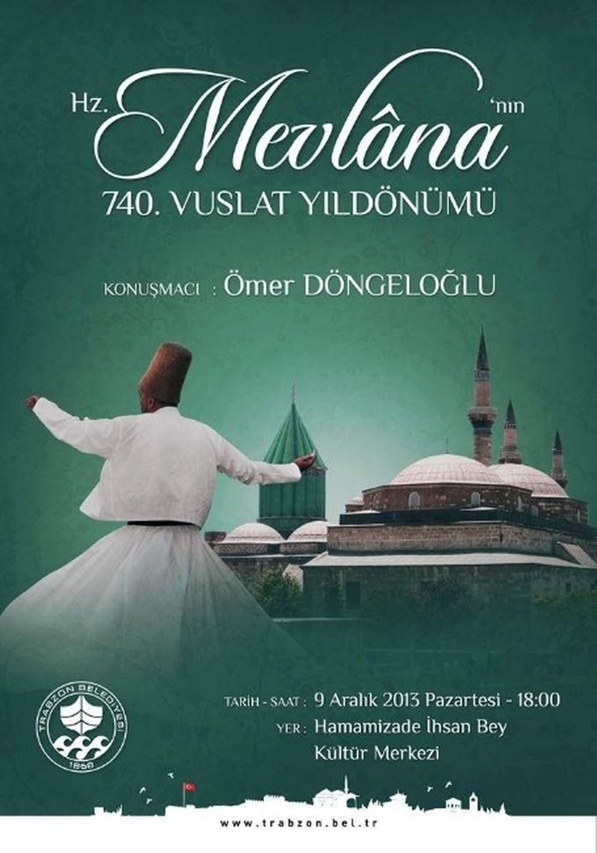 Trabzon\'da Mevlana\'yı Anma Töreni Düzenlenecek