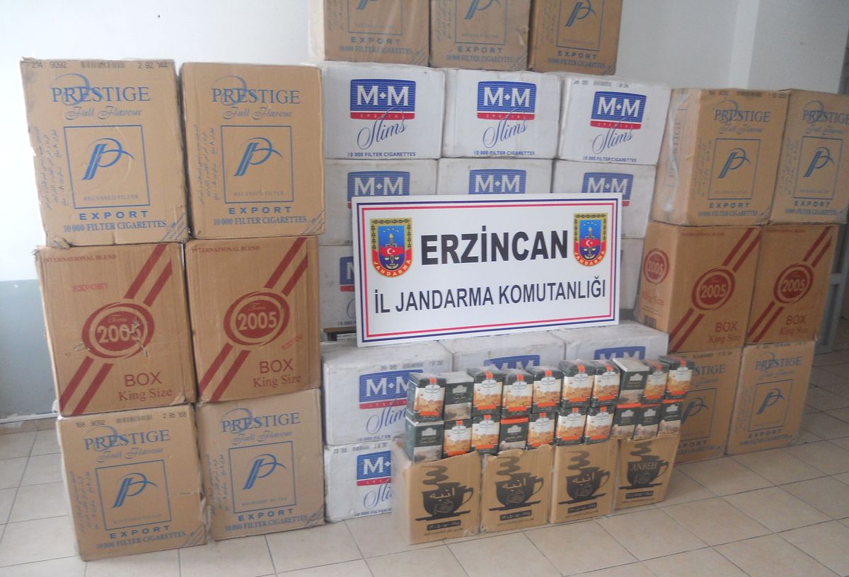 Erzincan\'da 49 Bin Paket Kaçak Sigara Ele Geçirildi