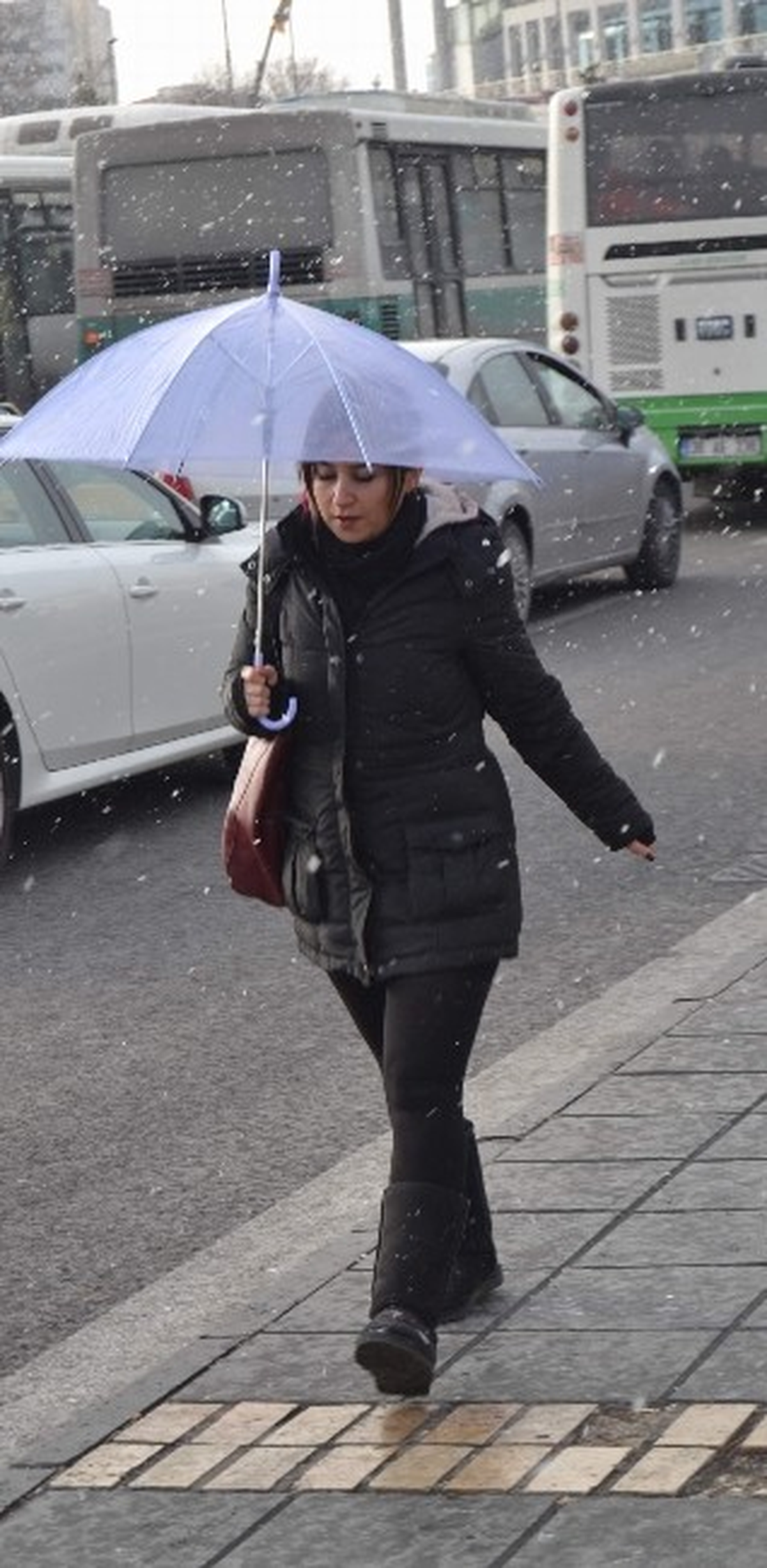Kayseri\'de Kar Yağışı Sürdü