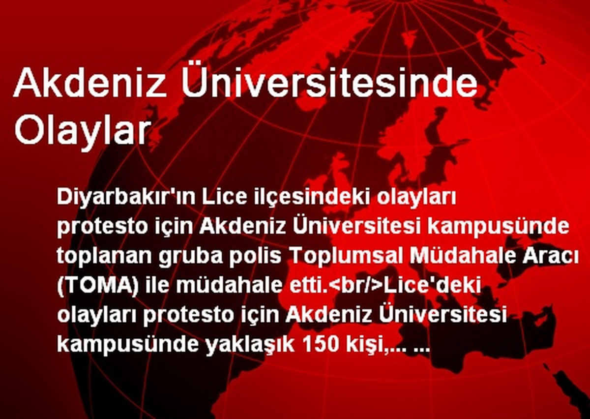 Akdeniz Üniversitesinde Olaylar