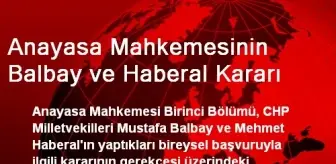 Anayasa Mahkemesinin Balbay ve Haberal Kararı