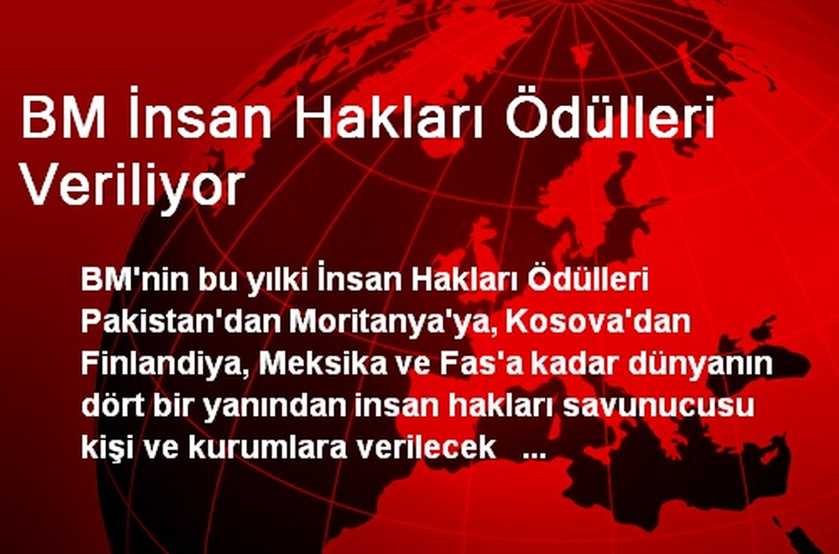 BM İnsan Hakları Ödülleri Veriliyor