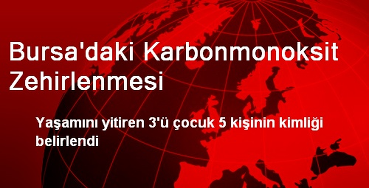 Bursa\'daki Karbonmonoksit Zehirlenmesi