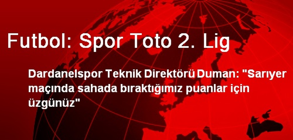 Futbol: Spor Toto 2. Lig