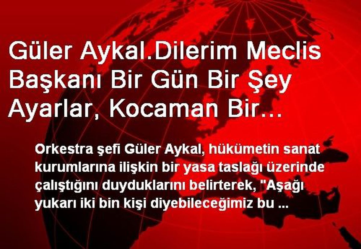 Güler Aykal.Dilerim Meclis Başkanı Bir Gün Bir Şey Ayarlar, Kocaman Bir Orkestra ile Konser...