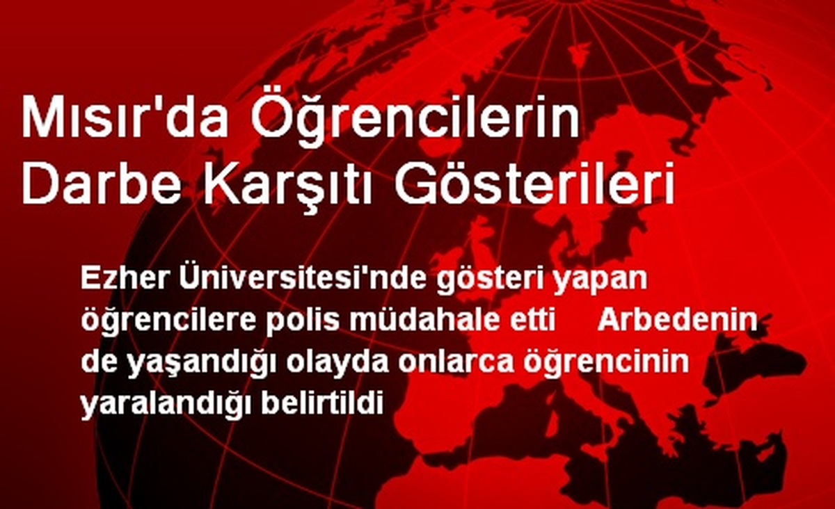 Mısır\'da Öğrencilerin Darbe Karşıtı Gösterileri