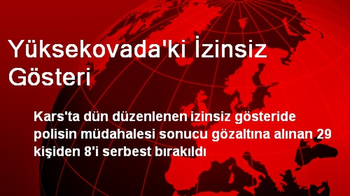 Yüksekovada\'ki İzinsiz Gösteri