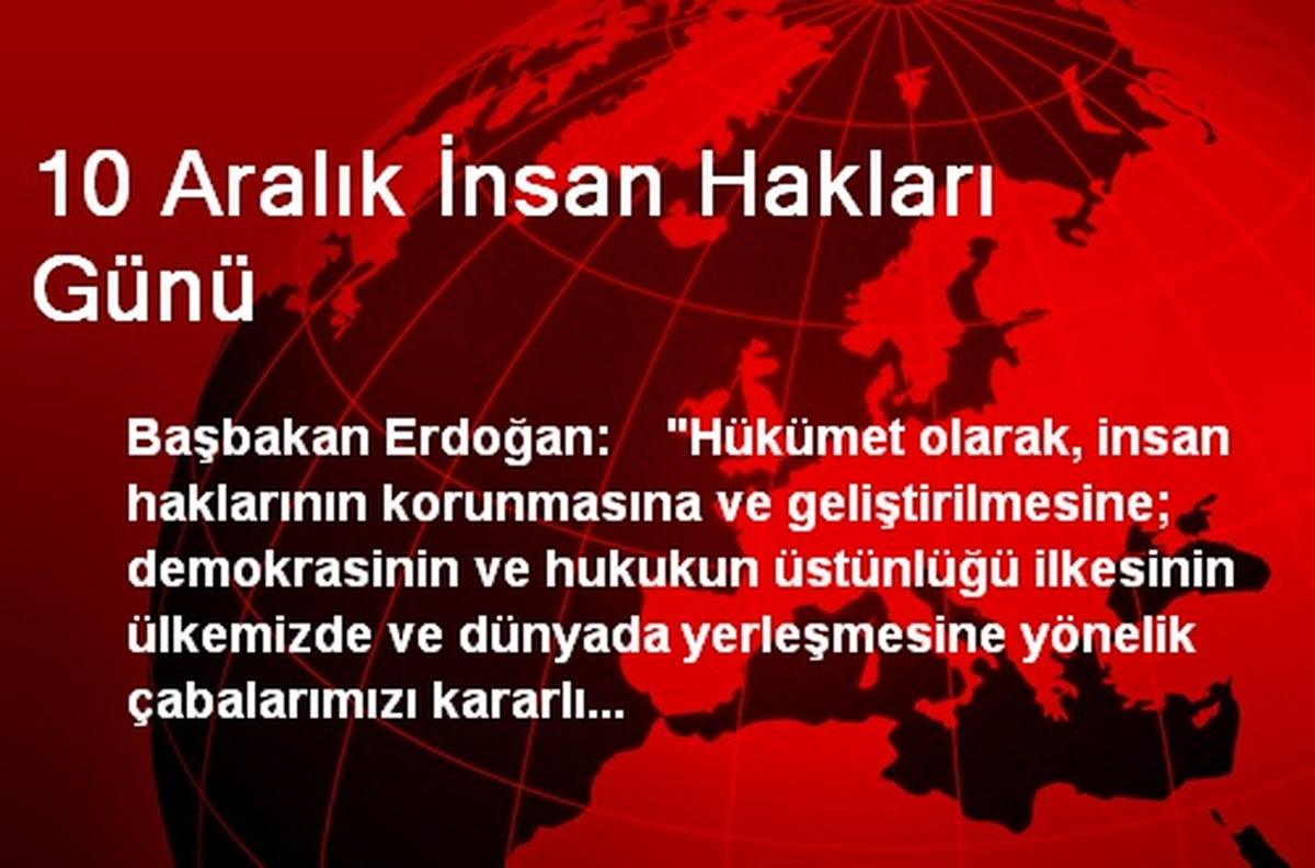 10 Aralık İnsan Hakları Günü