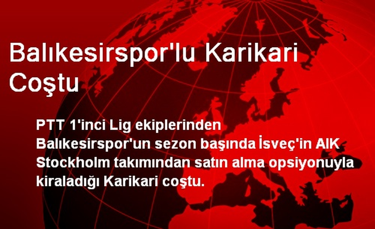 Balıkesirspor\'lu Karikari Coştu
