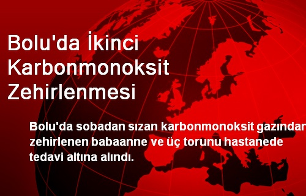 Bolu\'da İkinci Karbonmonoksit Zehirlenmesi