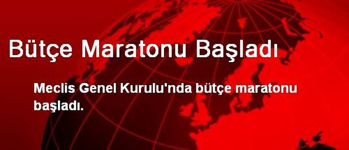 Bütçe Maratonu Başladı